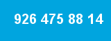 926 475 88 14 926 475 88 14